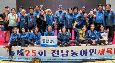 제25회 전남농아인체육대회, 진도군지회 2년 연속 종합 2위