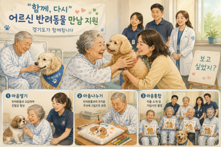 “보고 싶었지?”…입원 어르신과 반려동물의 감동 재회