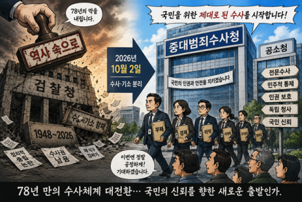 78년 만에 역사 속으로 사라지는 검찰청… 10월 2일 '중대범죄수사청' 전격 출범