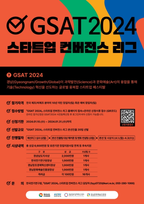 경남도, 4차 산업기술 경연 ‘GSAT 2024 스타트업 컨버전스 리그’ 개최