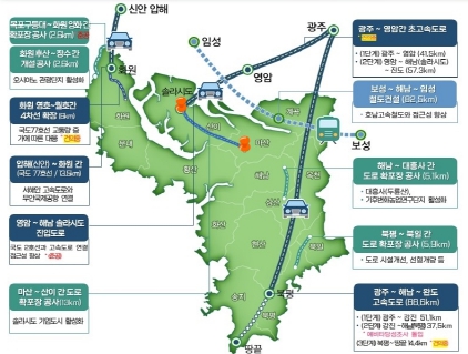 해남 마산~산이간 지방도 806호선 확포장 상반기 조기착공