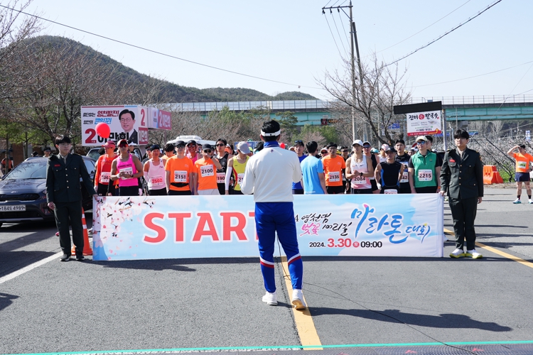 벚꽃 향기 가득한 봄, 영천댐 벚꽃100리길 마라톤대회 개최