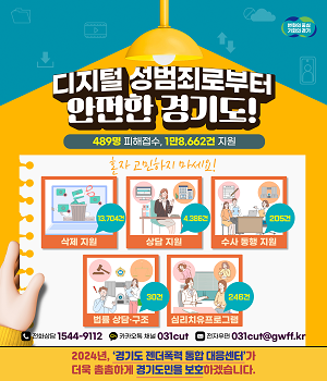 경기도, 지난해 디지털성범죄 피해자 489명에 상담·영상 삭제 등 통합 지원