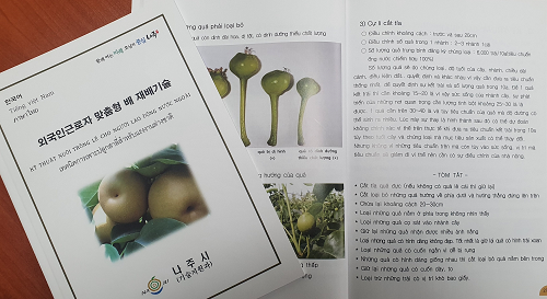 나주시, 외국인 맞춤형 배 재배기술 교재 보급.png