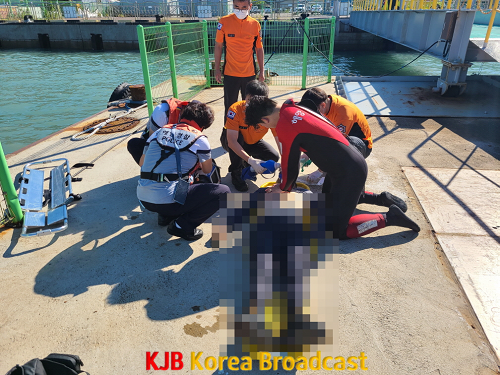 연안구조정 이용 나로도축정항 이송후 119구급대 인계.png