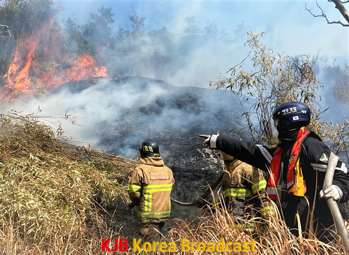 목포해경이 소방과 함께 산불 진화 작업에 나서고 있다(3).png