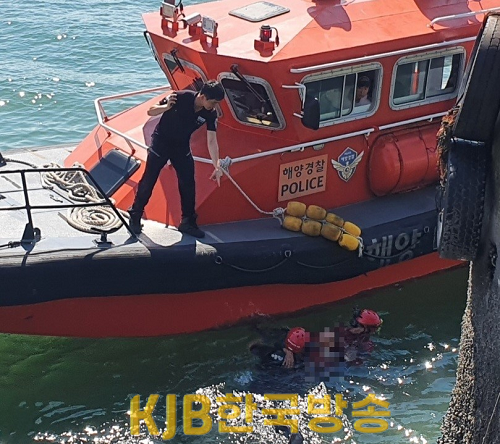 서해특수구조대가 익수자를 구조하고 있다.png